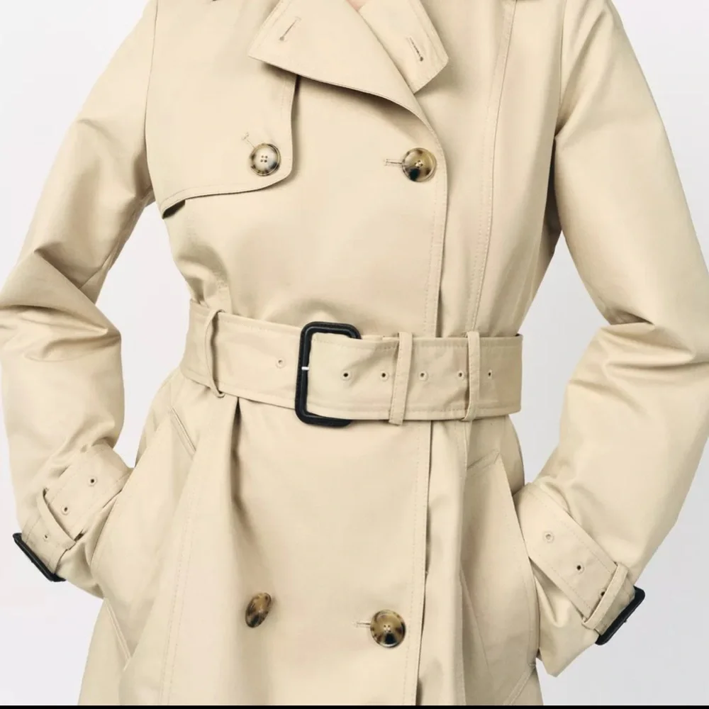 LAST CHANCE Zara 2025 Classic Beige Double-Breasted Belted Trench Coat NWT